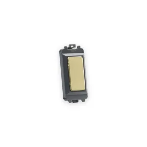 Knightsbridge Blank Grid Module - Brushed Brass shown in mounting frame