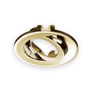 Knightsbridge brass tilt bezel with mounting tabs for VFR8 LED IP20 downlights