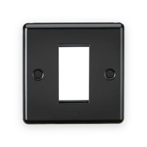 Knightsbridge CL1GMB 1G Modular Faceplate - Matt Black