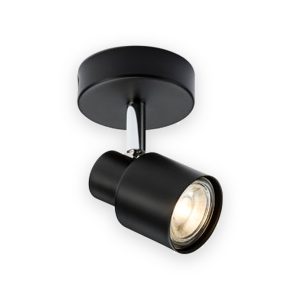 Knightsbridge CSP1MB 230V GU10 Single Spotlight - Matt Black
