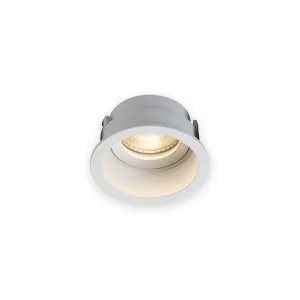 Knightsbridge Dipa Single Fixed Round Anti-Glare Downlight White with illuminated optic