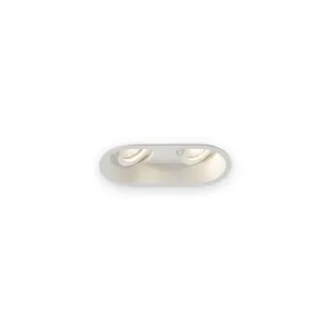 Knightsbridge Dipa Twin Tilt Round Anti-Glare Downlight White with illuminated optics