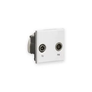 Knightsbridge Diplexed TV /FM DAB Outlet Module 50 x 50mm - White