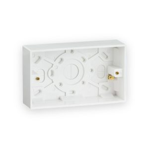 Knightsbridge Double 35mm Pattress Box With Earth Terminal