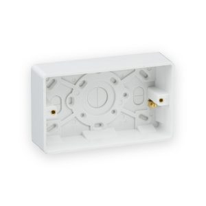Knightsbridge Double 35mm Pattress Box with Earth Terminal