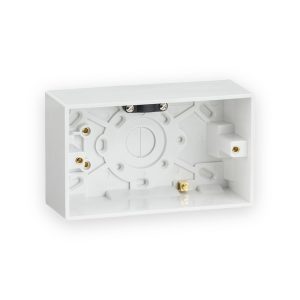 Knightsbridge Double 47mm Pattress Box with Earth Terminal