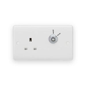 Knightsbridge DP Lockable Socket with Neon