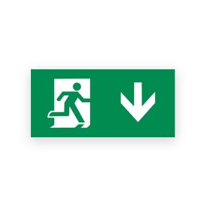 Knightsbridge EMEXITL3 Running Man Legend (kit of 2) Arrow Down for EMEXIT / EMLREC / EMLSUS / EMXST