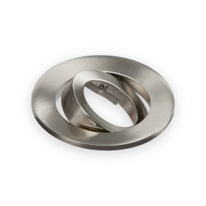 Knightsbridge brushed chrome tilt bezel with mounting bar for EVOT and EVOXLT downlights