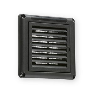 Knightsbridge 100mm/4 inch Extractor Fan Grille with Fly Screen - Black - EX009B