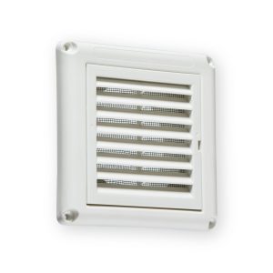 Knightsbridge 100mm/4 inch Extractor Fan Grille with Fly Screen - White - EX009W