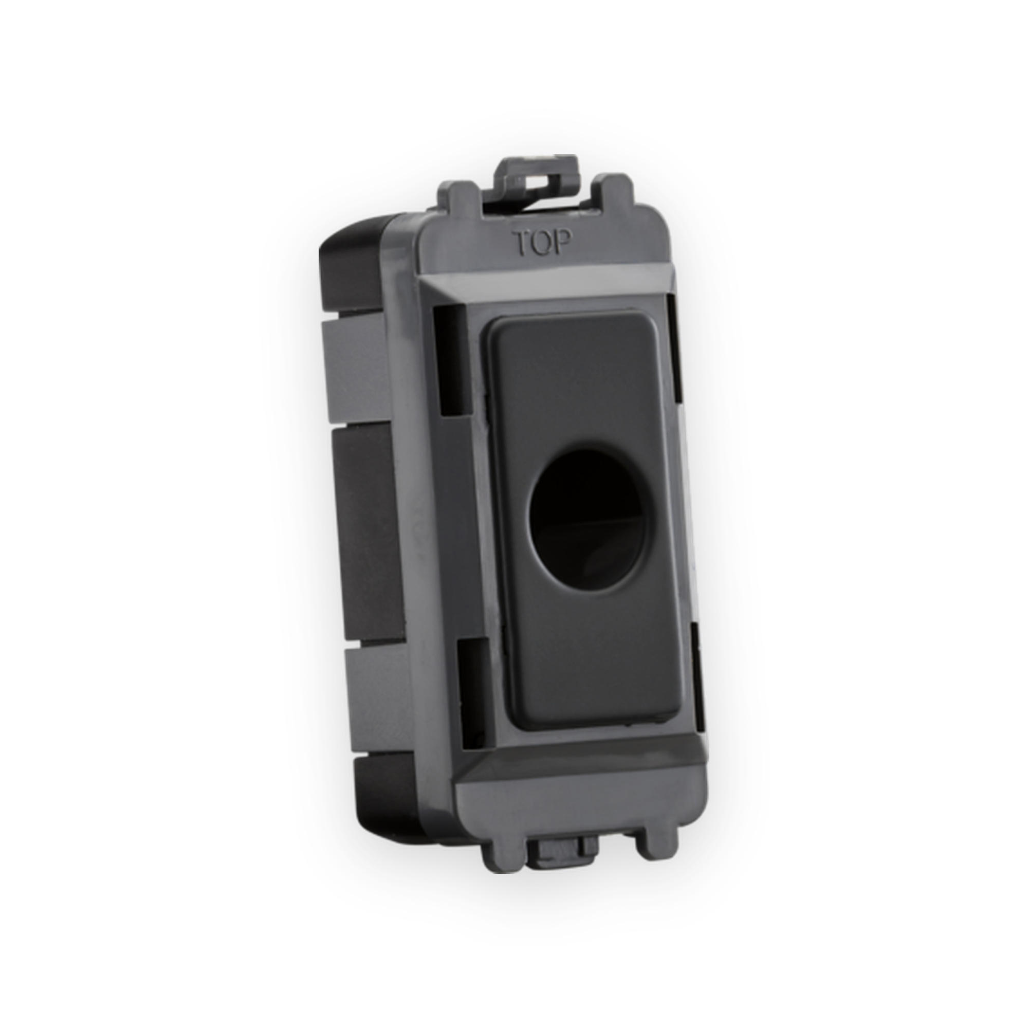 knightsbridge-flex-outlet-module-up-to-10mm-anthracite-gdm012at Knightsbridge Flex Outlet Module (Up to 10mm) - Anthracite