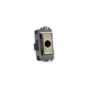 Knightsbridge Flex Outlet Module (Up to 10mm) - Antique Brass shown in mounting frame