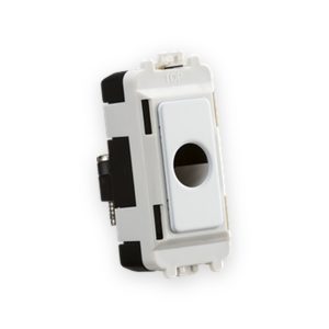 Knightsbridge Flex Outlet Module (Up To 10mm) - Matt White