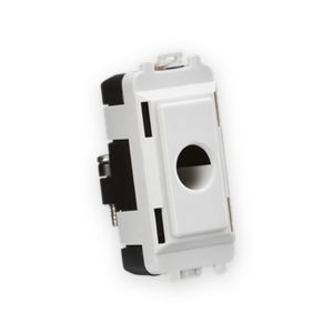 Knightsbridge Flex Outlet Module (Up to 10mm) - White