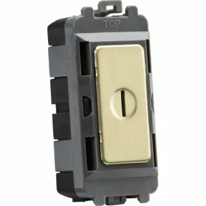Knightsbridge 20AX 2 Way SP Key Module - Brushed Brass