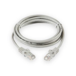 Knightsbridge grey CAT5e UTP network patch cable with two RJ45 plugs