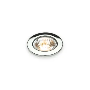 Polished chrome recessed downlight with illuminated reflector