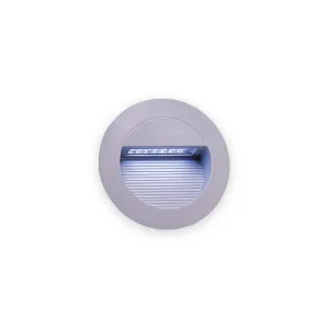 Knightsbridge IP44 14 x White LED Grey Aluminium Round Recessed Wall Light