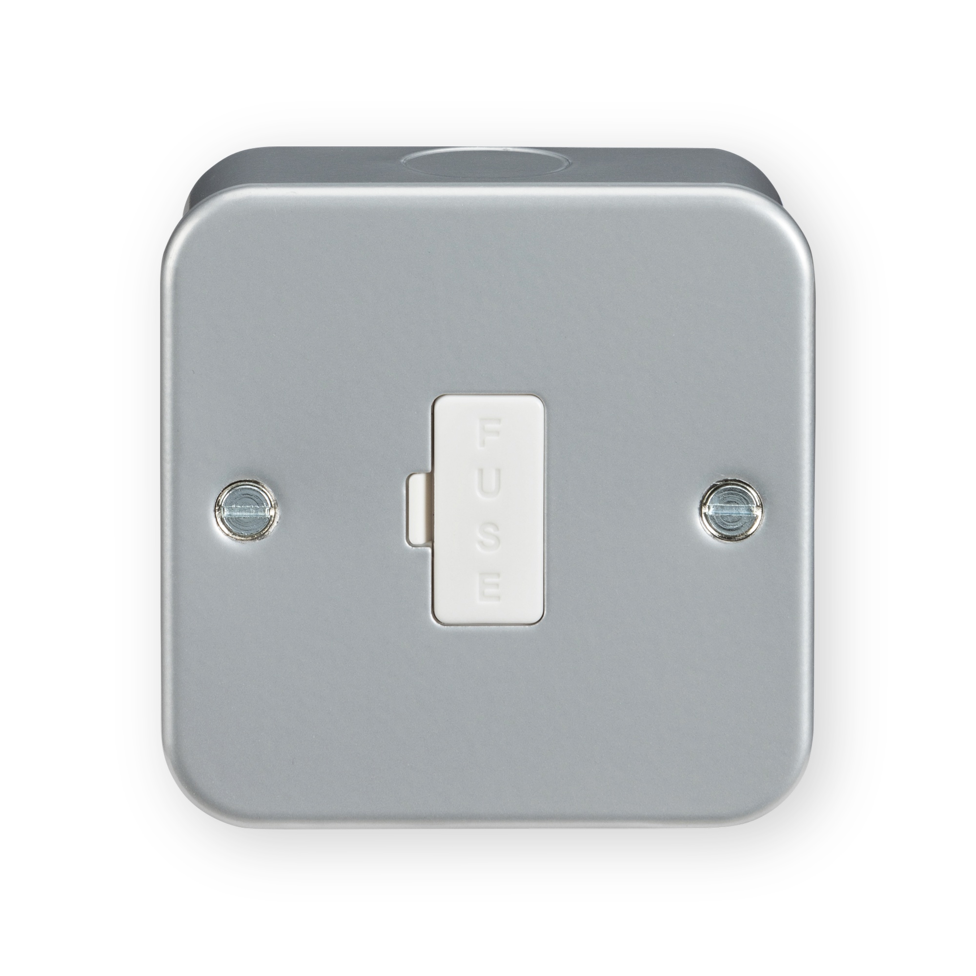 knightsbridge-m6000-metal-clad-accessory Knightsbridge M6000 Metal Clad 13A Fused Spur Unit - Powder-coated Silver/Grey