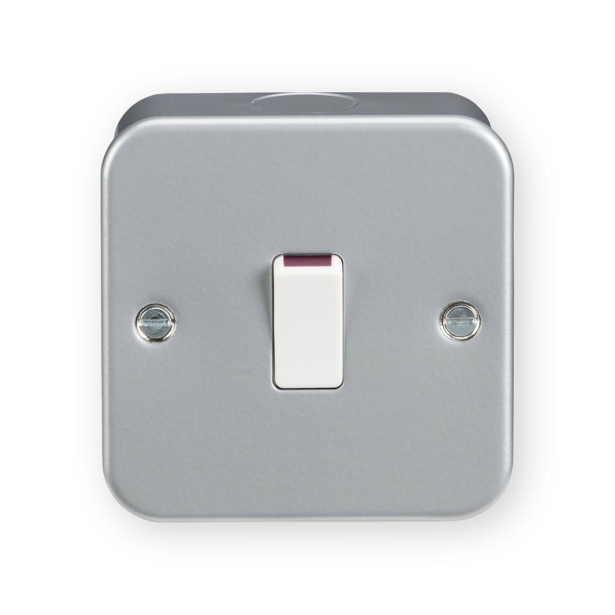 knightsbridge-m8341-metal-clad-accessory Knightsbridge M8341 Metal Clad 20A 1G DP Switch - Powder-coated Silver/Grey