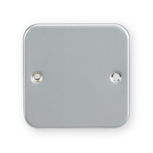 Knightsbridge M8500 Metal Clad 1G Blanking Plate - Powder-coated Silver/Grey