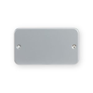 Knightsbridge M8600 Metal Clad 2G Blanking Plate - Powder-coated Silver/Grey