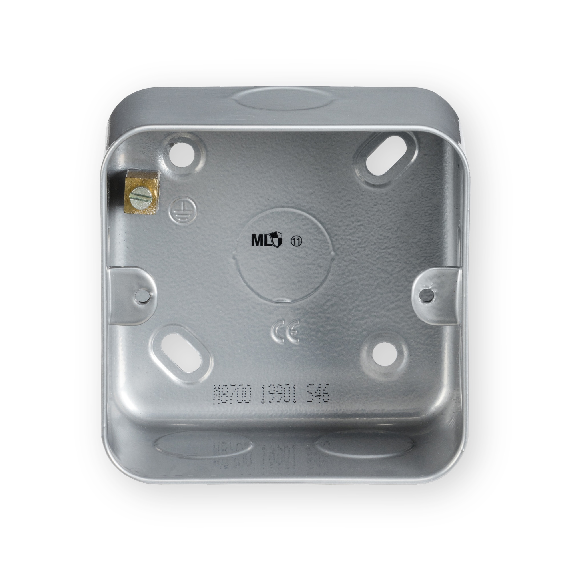 knightsbridge-m8700-metal-clad-accessory Knightsbridge M8700 Metal Clad 1-2G Surface Mount Box - Powder-coated Silver/Grey
