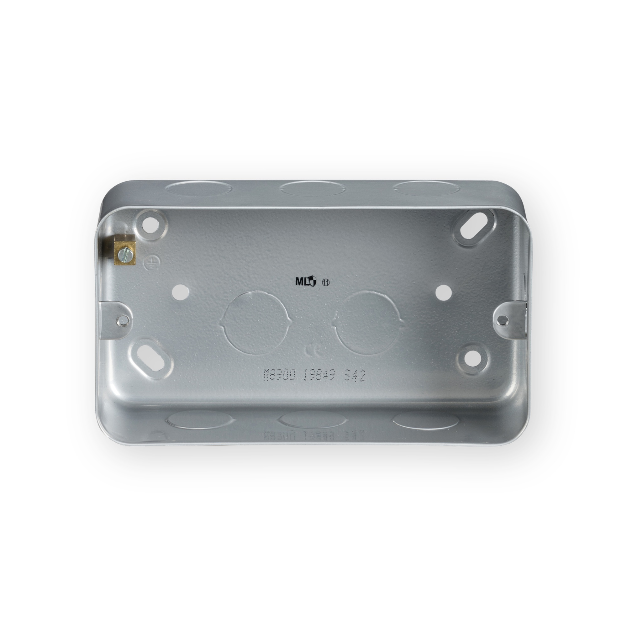 knightsbridge-m8900-metal-clad-accessory Knightsbridge M8900 Metal Clad 3-4G Surface Mount Box - Powder-coated Silver/Grey