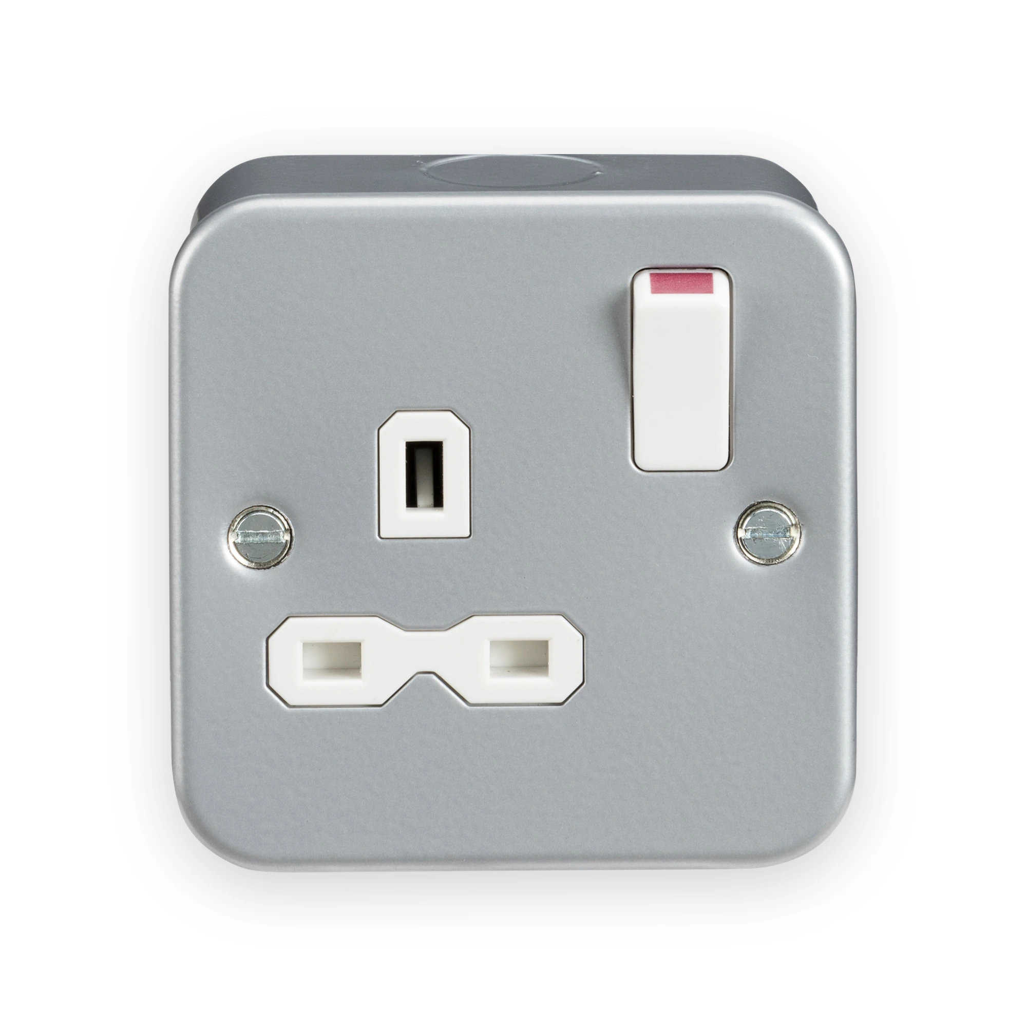 Knightsbridge Metal Clad 13A 1G DP Switched Socket