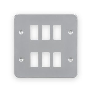 Knightsbridge Metalclad 6G Grid Faceplate - GDFP006M