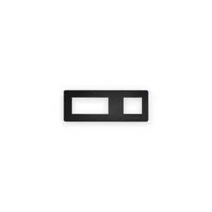 Knightsbridge SF6GMB matt black modular faceplate with two and four module openings