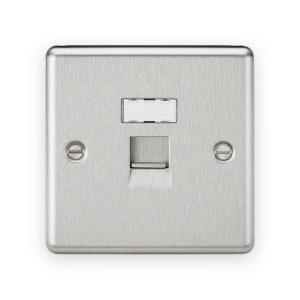 Knightsbridge Network Outlet in Brushed Chrome
