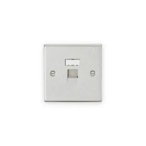 Knightsbridge Network Outlet - Brushed Chrome