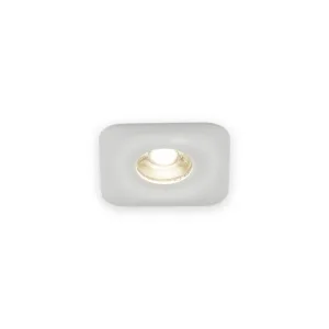 Knightsbridge Odina Single Fixed Square Downlight White with illuminated optic