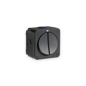 Knightsbridge OP3 IP66 20AX 2G SP 2-Way Switch- Black