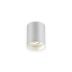 Knightsbridge Oran Surface Tilt Round Downlight White with illuminated optic
