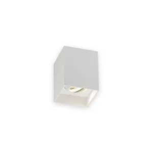 Knightsbridge Oran Surface Tilt Square Downlight White with illuminated optic
