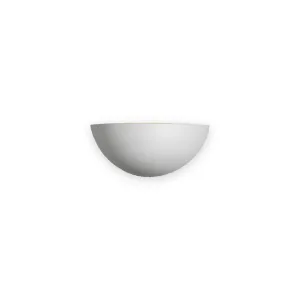 Knightsbridge PWL8 white plaster E14 uplighter wall light