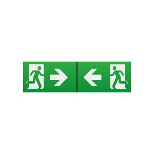 Knightsbridge Running Man Legend (kit of 2) with Left/Right Facing Arrow for EMEXIT / EMLREC / EMLSUS / EMXST