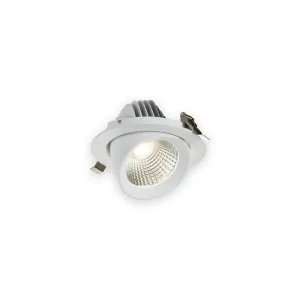 Knightsbridge SARA 230V IP20 LED Recessed Tri-Wattage and CCT 0-10V Scoop Downlight - 15/ 20/ 25W