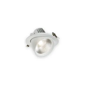 Knightsbridge SARA 230V IP20 LED Recessed Tri-Wattage and CCT 0-10V Scoop Downlight - 30/ 35/ 40W