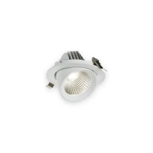 Knightsbridge SARA 230V IP20 LED Recessed Tri-Wattage and CCT DALI Scoop Downlight - 15/ 20/ 25W