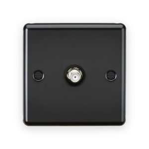 Knightsbridge SAT TV Outlet - Matt Black