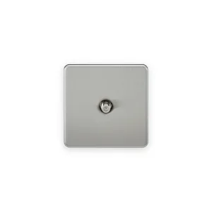 Knightsbridge SAT TV Outlet (Non-Isolated) - Brushed Chrome