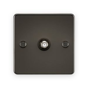 Knightsbridge SAT TV Outlet (non-isolated) in Gunmetal