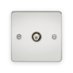 Knightsbridge SAT TV Outlet (non-isolated) in Polished Chrome