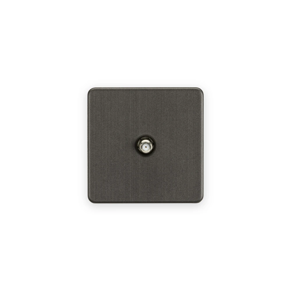 Knightsbridge SAT TV Outlet (Non-Isolated) - Smoked Bronze Knightsbridge SAT TV Outlet (Non-Isolated) - Smoked Bronze