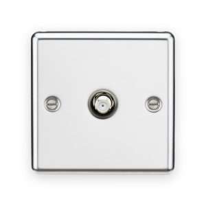 Knightsbridge SAT TV Outlet - Polished Chrome