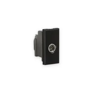 Knightsbridge Screened TV Outlet 25 x 50mm - Black